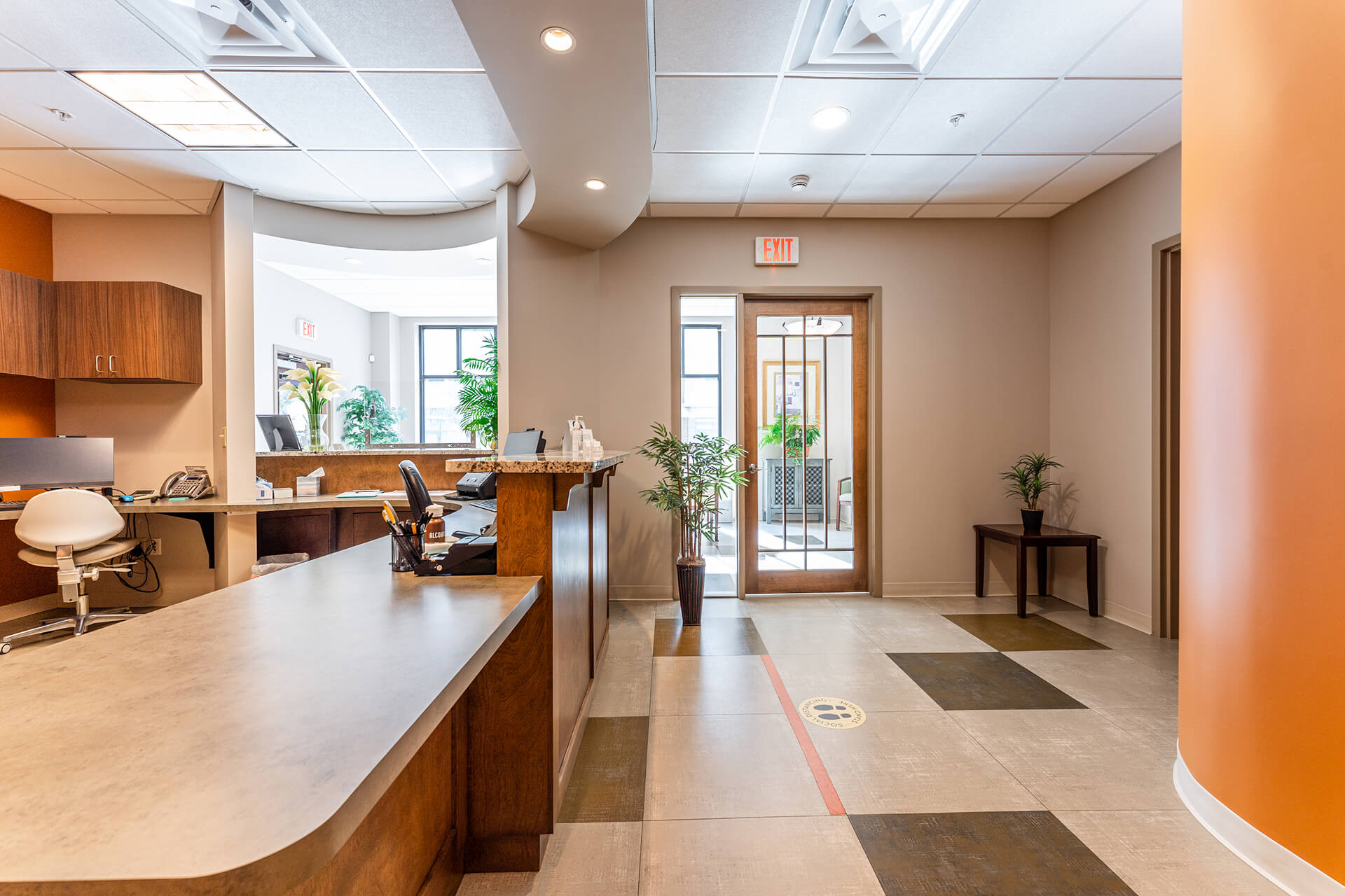 City Station Dental reception desk, Troy, NY